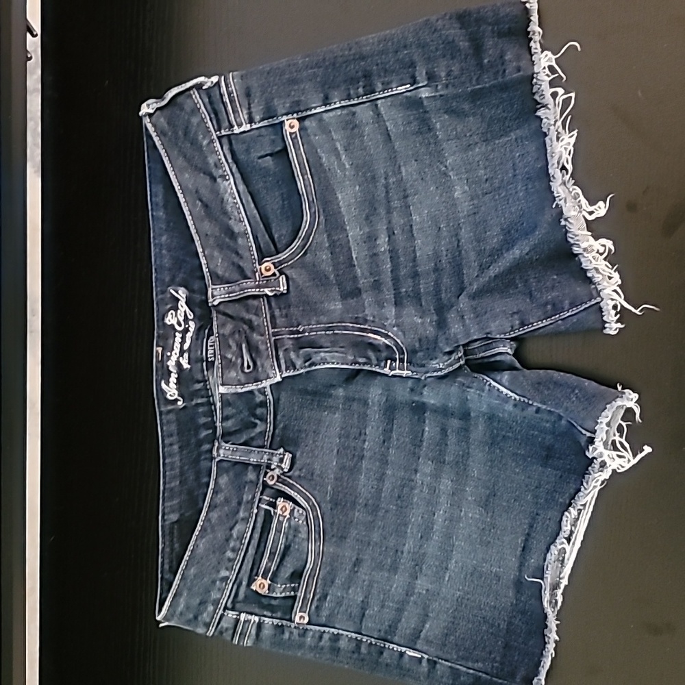 Denim short shorts